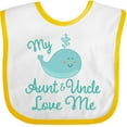 thumbnail image 3 of Inktastic My Aunt and Uncle Love Me Whale Boys or Girls Baby Bib, 3 of 4