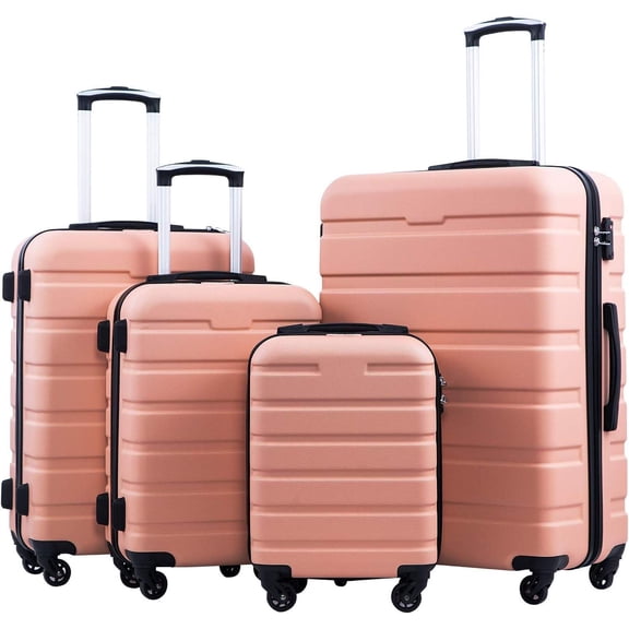 Luggage Suitcase Spinner Hardshell Lightweight TSA Lock (family set- , 4 piece set(16in20in24in28in))