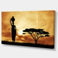 thumbnail image 2 of Designart 'African Woman and Lonely Tree ' African Landscape Canvas Art Print, 2 of 3