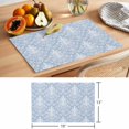 thumbnail image 6 of Blue Boho Floral Placemats Set of 4 Vintage Ethnic Tribe Abstract Place Mats Indoor Wipeable Table Mats Washable Cloth Dining Table Placemats for Kitchen Holiday Party Home Decor 13x19 Inch, 6 of 9