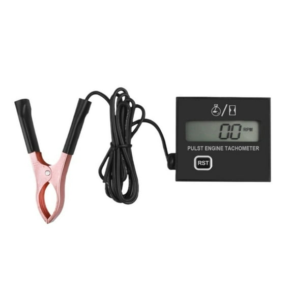 Waterproof Engine Speed Tester Digital Inductive Tachometer Hour Meter Clip for Motorcycle Chainsaw Lawn Mower