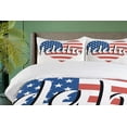 thumbnail image 4 of Ambesonne Idaho Duvet Cover Sets, Heart Shaped USA Flag State, 2-Queen, Dark Blue Dark Salmon, 4 of 7