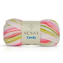 Sensy Candy Yarn, 3.5 oz, 251 Yards, Multicolor Yarn for Crocheting and Knitting, Craft Yarn, Gauge 3 Light (5117)