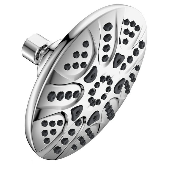 Westbrass SH5700-26 6" Round Thin 5-Function Adjustable Spray Shower Head, Polished Chrome