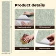 thumbnail image 5 of Peel and Stick Wallpaper Green White Striped Flowing modern floral Wall Mural 17.7in x 9.8ft Self Adhesive Removable Wall Paper Renter Friendly Wallpaper for Girl Bedroom Nursery Livingroom, 5 of 8