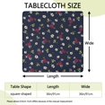 thumbnail image 2 of Square Tablecloth with Elastic Edges 36 * 36 Inch Pioneer Waterproof Beautiful Flower Table Cover Washable Indoor and Outdoor for Party Kitchen Dinner Banquet Patio Picnic, 2 of 6