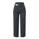 thumbnail image 3 of Gibobby pantalones de mezclilla afelpados mujer 2023 primavera y verano damas doble botón casual suelto arrastre recto traje pantalones (Gris, S), 3 of 5