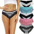 thumbnail image 3 of BeautyIn Women's Cotton Panties Underwear Comfort Lace Trim Briefs Pack of 5, 3 of 6