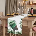 thumbnail image 2 of Sage Green Black Women Table Runner, Spring Eucalyptus Leaves Washable Cotton Linen Table Runners 90 Inches Long, Dresser Scarf Runner for Dining/Coffee/Kitchen/Hallway Tables 13''x90'', 2 of 9
