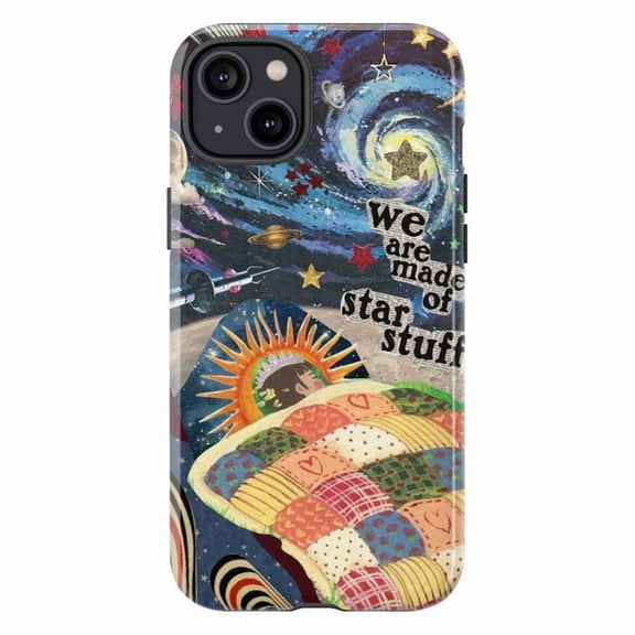 We Are Made of Star Stuff Phone Case, Galaxy Universe Cosmic Art Aesthetic Protective Cover for iPhone 16 15 14 13 12 11 Pro Max Plus Mini