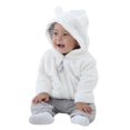 thumbnail image 2 of LFEOOST Baby Girl Clothes Winter Warm Coats for Toddler Boys Fleece Jacket Casual Fuzzy Kids Pea Coat Trench Outwear White 12M, 2 of 9