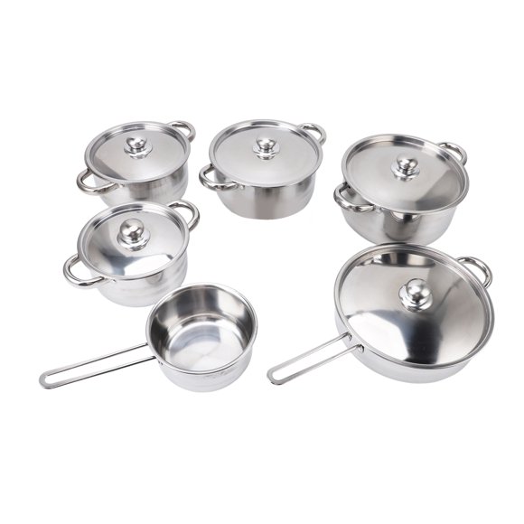 7 Piece Cookware Set, Stainless Steel Cookware Set for Kitchen