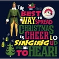 thumbnail image 2 of Men's Elf Christmas Cheer Loud Singing  Pull Over Hoodie Navy Blue Small, 2 of 4