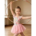 thumbnail image 4 of Lanbubble Girls Ballet Leotards Ruffle Sleeve Toddler Ballerina Dance Dress with Shiny Tutu Skirt 3-7 Years, 4 of 8