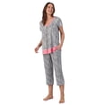 thumbnail image 4 of Secret Treasures Women’s Sleepwear 2-Piece Knit Short Sleeve Top and Pant Pajama Set, Sizes XS-3X, 4 of 7