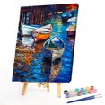thumbnail image 1 of Cuadros Decorativos Kit de pintura al óleo de barco de río por númerosimagen de dibujo DIY para adultosdecoración del hogar Ehuebsd embutido en tela, 1 of 1