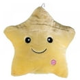 thumbnail image 5 of Creative Colorful Body Twinkle Star Shaped Plush Pillow, LED Night Light Glowing Cushions Stuffed Toys Soft Relax Gifts Smile 5 Colors Body Pillow for Kids, Decoration (Yellow), 5 of 5
