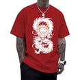 thumbnail image 2 of Ankishi Dragon Shirts For Men Crewneck Oversized Mythology Chinese Dragon T-Shirt Funny Anime Graphic Tee Streetwear Dating, 2 of 9