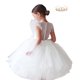 thumbnail image 1 of Vestidos de princesa blancos para niñas de flores para bodas Fiesta de cumpleaños elegante para niños Vestido de fiesta Manga de pétalo Disfraz de rendimiento para niños 9-10T (Etiqueta 150) Gao Jinjia LED, 1 of 2