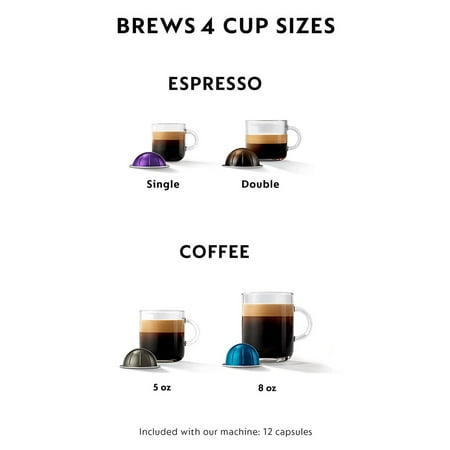 De'Longhi - Nespresso Vertuo Plus Deluxe Coffee and Espresso Maker by De'Longhi, Matte Black - Matte Black