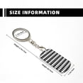thumbnail image 3 of Uemuo Black And White Diamonds Pattern Rectangular Metal Keychain - Durable, Stylish, and Personalized Key Ring for Men and Women,Engraved Keychain,Gift Slim Sturdy Keychain, 3 of 7