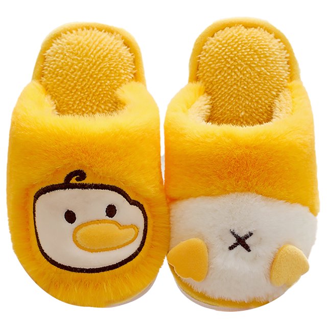 Kid Slippers Cartoon Fuzzy Nonslip Warm House Slippers Toddler Winter Slippers