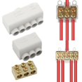 thumbnail image 4 of High Power T-Shaped Splitter Quick Connector 80A 1000V Brass ABS Terminal Block, 4 of 5