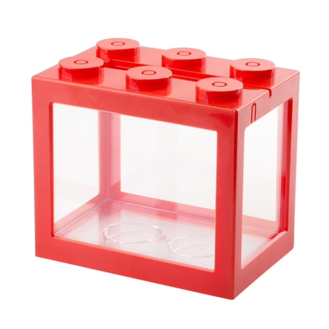 Mini Aquariums pour Poissons en Rangée, Aquariums Empilables, Réservoirs d'Alimentation, Mini Boîte en Rangée pour Reptiles, Décoration de Bureau