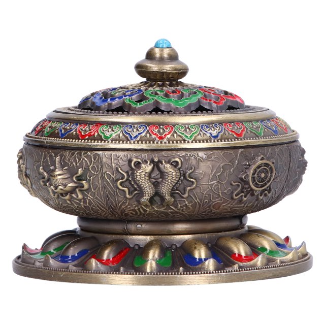 Soporte De Incienso, Fuerte Dureza Y Duradero Quemador De Bobina De Incienso Aspecto Hermoso Y Cómodo Para Casas De Té Para Oficinas Cergrey verde colorido
