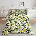 thumbnail image 6 of jejeloiu Tropical Fruit Lemon Bedding Comforter Set,Kawaii Flower Floral Twin Comforter Sets,Yellow Green White Bedding Set For Girls Teens,Microfiber Bedroom Decor Reversible,2pcs, 6 of 8