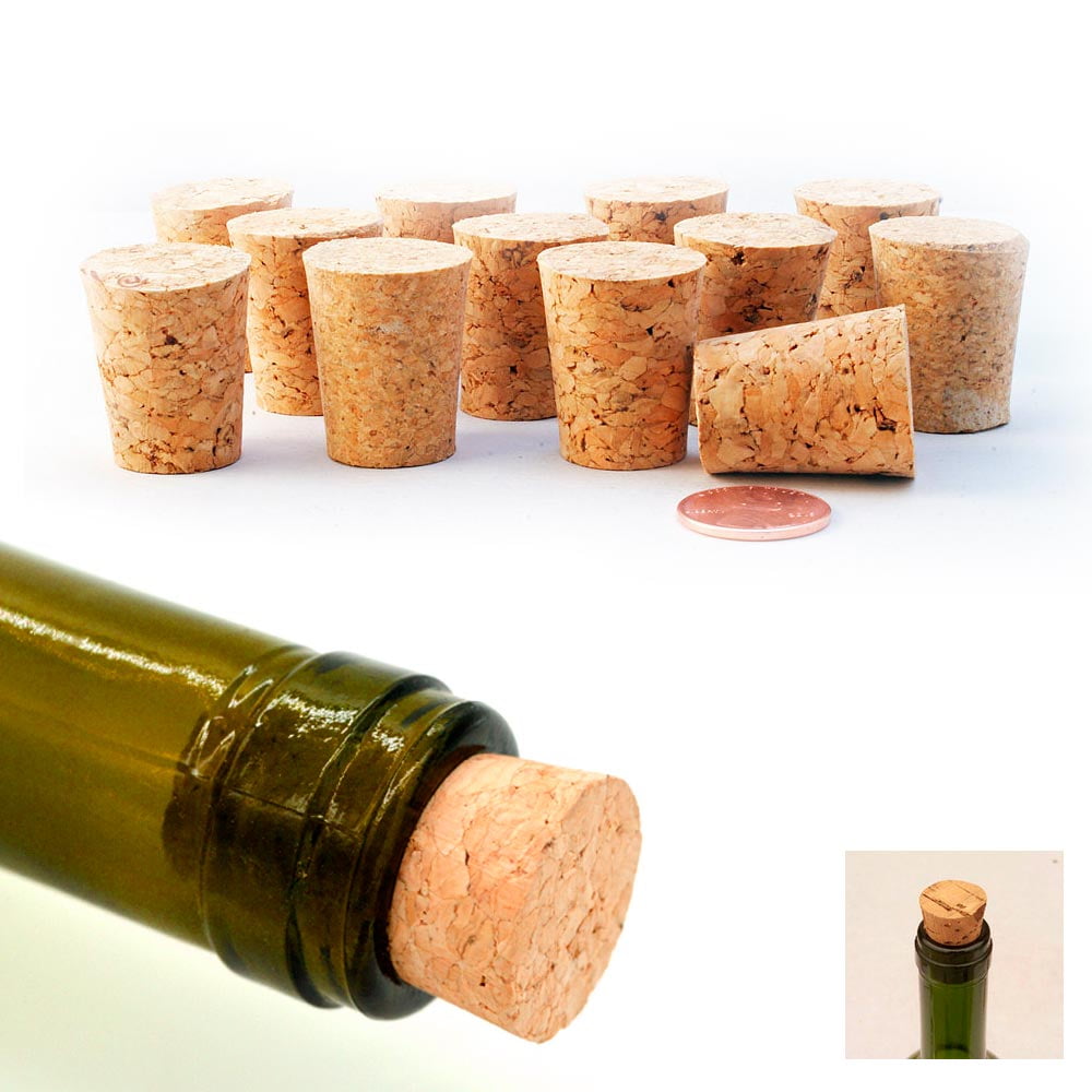 10pcs DIY Tools Red Wine Plug Bar Bottle Stopper Wood Cork Straight Sealing Cup
