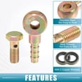thumbnail image 4 of Unique Bargains 2 Set Car Oil Cooler Screw Ball Head Adapter Turbo Brake Line Bolt Adapter M8x1.25 with Washers, 4 of 7