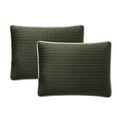 thumbnail image 4 of My Texas House Quinn Green Pick Stitch Stripe Velvet 3-Piece Quilt Set, King, 4 of 4