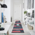 thumbnail image 4 of Yayeee Hallway Runner Rug 2'x6' Non Slip Machine Washable with Rubber Backing, Pink Geometric, 4 of 8
