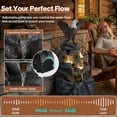 thumbnail image 2 of HOMEDIARY 37" H Outdoor Water Fountain, 4-Tier Cascading Waterfall Fountain with LED & Adjustable Pump, Garden Water Feature with Bald Eagle Statue, Natural Rock Finish for Patio, Backyard & Indoor, 2 of 7
