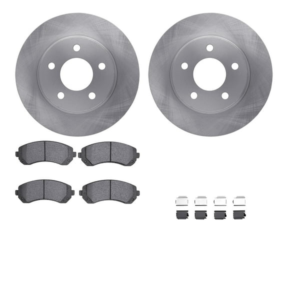 Dynamic Friction Company Front Brake Rotors with 5000 Advanced Brake Pads includes Hardware 6512-45094