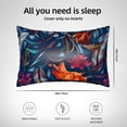 thumbnail image 6 of Bingfone Tropical Flower Print Satin Pillowcase for Hair - Standard Size with Zipper Silky & Soft Pillow Covers,20x30 inches, 6 of 8