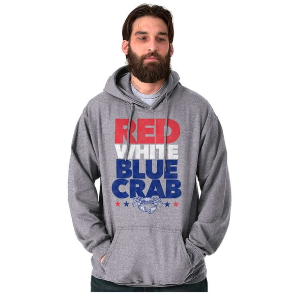 Maryland Patriotic Crab 4th of July Unisex Plus Fleece Graphic Hoodie Brisco Brands 2X