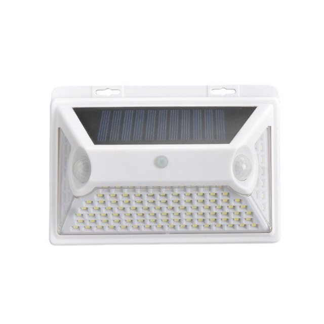 Luz de pared solar Sensor de movimiento 118 LED Lámpara de pared LED con energía solar impermeable Abody Lámpara de exterior