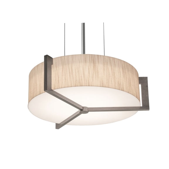 APP1214MBWG-JT-AFX-Apex - 2 Light Pendant In Modern Style-4.25 Inches Tall and 14.25 Inches Wide-Satin Nickel/Weathered Grey Finish-Jute Shade Color