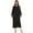 Black, variant on XMMSWDLA Long Hooded Robes for Women Flannel Full Length Spa Bathrobe Nightgown Sleepwear Bath Robes