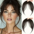 thumbnail image 6 of Women's Clip-on Bangs (1-pack) - Heat-resistant synthetic fiber, natural straight bangs, easy to clip on, everyday hairstyle - suitable for work, parties, dates - voluminous texture adds fullness and, 6 of 15