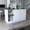 White, variant on Stylish Modern Kitchen Island With Sufficient Worktop And Double Door Shelf In Black & Rectangular Abundant Workspace