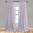 thumbnail image 5 of Ambesonne Victorian Curtains, Baroque Floral Swirls, Pair of 28"x84", Violet White, 5 of 5