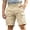 Khaki*, variant on OSOLU Boys Cargo Pants Casual Comfortable Outdoor Wear Solid Color with Pockets Daily Wear Classic Beach Shorts