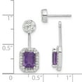 thumbnail image 4 of Primal Gold 14 Karat White Gold Diamond and Amethyst Earrings, 4 of 4