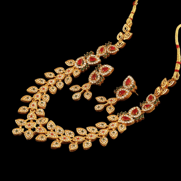 Kajaro Designs Jewels Indian Traditional Choker Necklace Set with Earrings for Women | Traditional Jewelry for Wedding