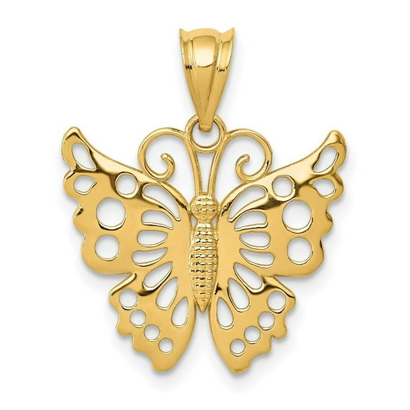 Auriga Fine Jewelry 14K Yellow Gold Butterfly Pendant for Women