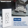 thumbnail image 4 of GFCI Outlets ELECTECK, paquete de 10 amperios, resistente a la intemperie, blanco, 4 of 8