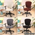 thumbnail image 2 of Fancy Office Chair Covers Stretch Washable Computer Chair Slipcovers for Universal Rotating Chair Gray, 2 of 6